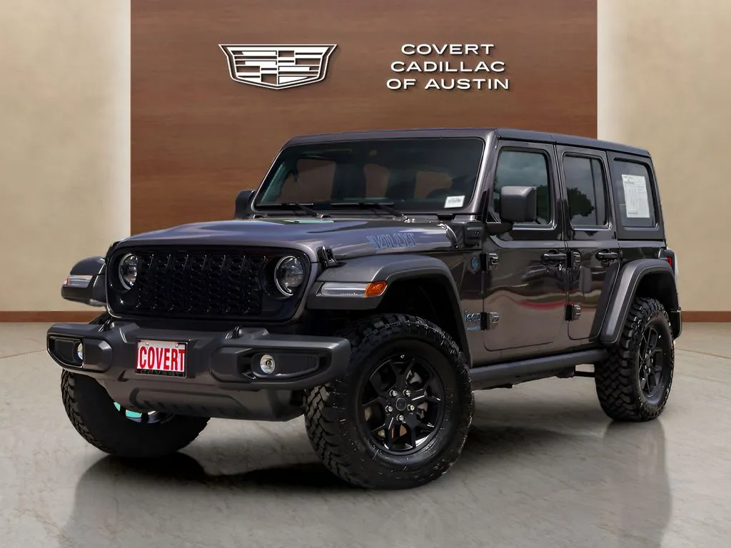 Gray 2025 Jeep Wrangler Willys 4xe for sale in Austin, TX