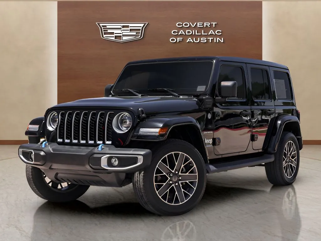 Black 2023 Jeep Wrangler Sahara 4xe for sale in Austin, TX