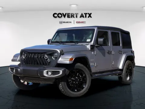 Silver 2021 Jeep Wrangler Unlimited Sahara 4xe for sale in Austin, TX