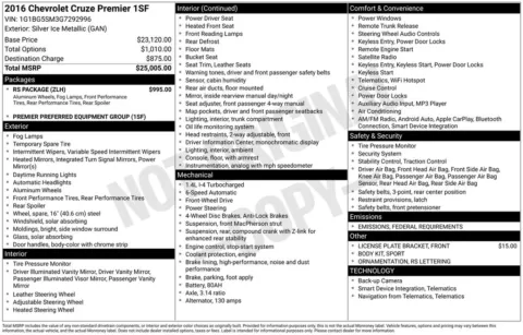 Photos of 2016 Chevrolet Cruze Premier for sale in Omaha, NE at Gregg Young Chevrolet - Omaha