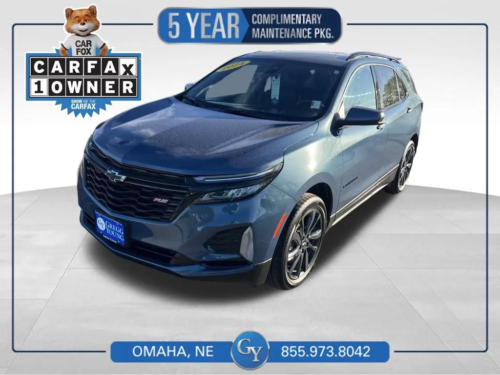 Blue 2024 Chevrolet Equinox RS for sale in Omaha, NE