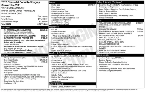 Photos of 2026 Chevrolet Corvette Stingray for sale in Omaha, NE at Gregg Young Chevrolet of Omaha