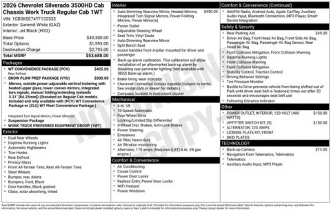 Photos of 2026 Chevrolet Silverado 3500 HD Work Truck for sale in Omaha, NE at Gregg Young Chevrolet of Omaha