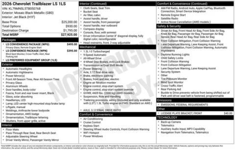 Photos of 2026 Chevrolet TrailBlazer LS for sale in Omaha, NE at Gregg Young Chevrolet - Omaha