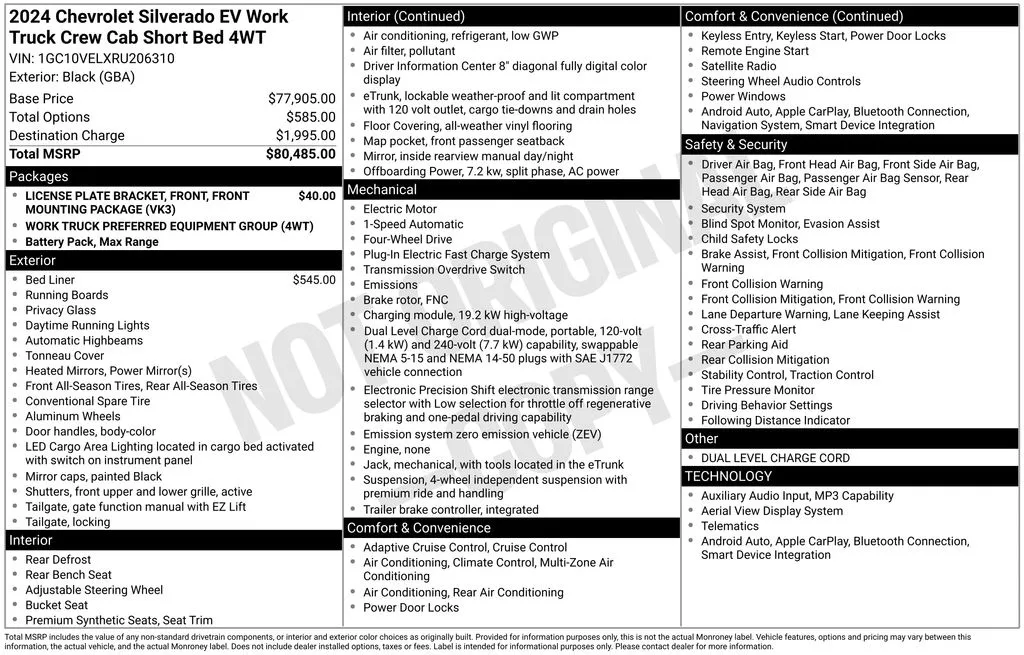 2024 Chevrolet Silverado EV Work Truck for sale in Omaha, NE