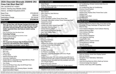 Photos of 2026 Chevrolet Silverado 2500HD ZR2 for sale in Omaha, NE at Gregg Young Chevrolet - Omaha