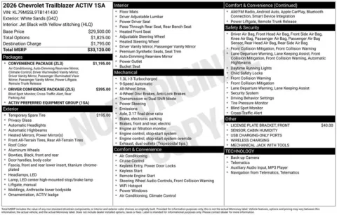 Photos of 2026 Chevrolet TrailBlazer ACTIV for sale in Omaha, NE at Gregg Young Chevrolet of Omaha