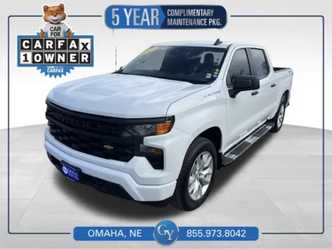 White 2022 Chevrolet Silverado 1500 Custom for sale in Omaha, NE