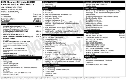 Photos of 2026 Chevrolet Silverado 2500HD Custom for sale in Omaha, NE at Gregg Young Chevrolet - Omaha