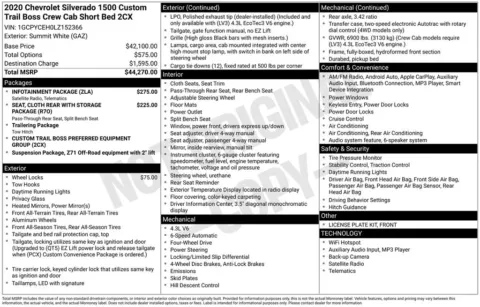 Photos of 2020 Chevrolet Silverado 1500 Custom Trail Boss for sale in Omaha, NE at Gregg Young Chevrolet - Omaha