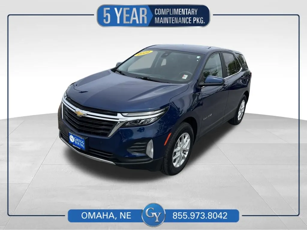 Blue 2022 Chevrolet Equinox LT for sale in Omaha, NE