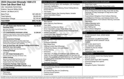 Photos of 2025 Chevrolet Silverado 1500 LTZ for sale in Omaha, NE at Gregg Young Chevrolet of Omaha