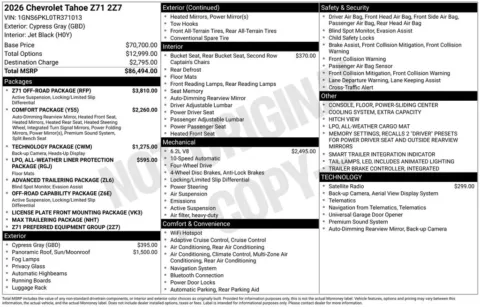 Photos of 2026 Chevrolet Tahoe Z71 for sale in Omaha, NE at Gregg Young Chevrolet of Omaha