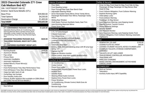Photos of 2023 Chevrolet Colorado Z71 for sale in Omaha, NE at Gregg Young Chevrolet of Omaha