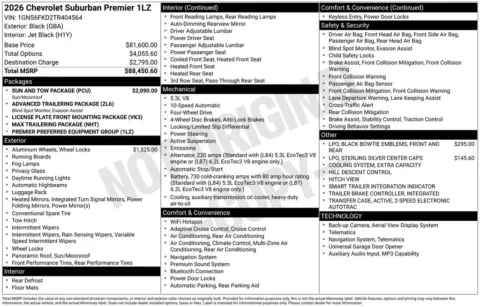 Photos of 2026 Chevrolet Suburban Premier for sale in Omaha, NE at Gregg Young Chevrolet of Omaha