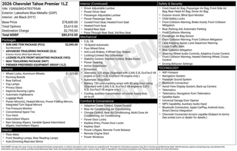 Photos of 2026 Chevrolet Tahoe Premier for sale in Omaha, NE at Gregg Young Chevrolet of Omaha