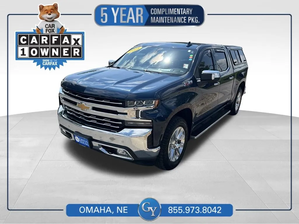 Blue 2021 Chevrolet Silverado 1500 LTZ for sale in Omaha, NE