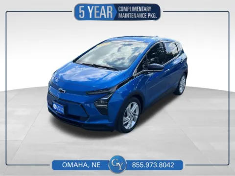 Blue 2022 Chevrolet Bolt EV 1LT for sale in Omaha, NE