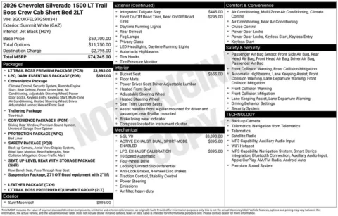 Photos of 2026 Chevrolet Silverado 1500 LT Trail Boss for sale in Omaha, NE at Gregg Young Chevrolet of Omaha