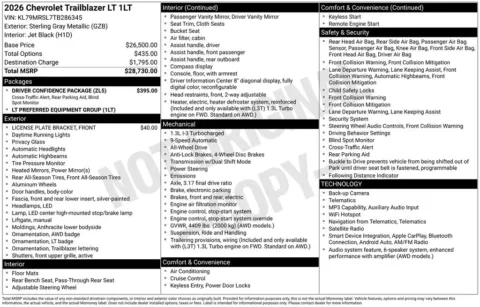 Photos of 2026 Chevrolet TrailBlazer LT for sale in Omaha, NE at Gregg Young Chevrolet of Omaha