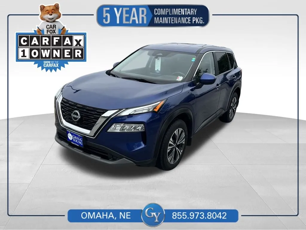 Blue 2023 Nissan Rogue SV for sale in Omaha, NE