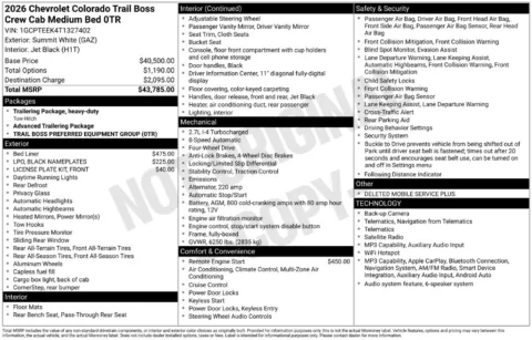 Photos of 2026 Chevrolet Colorado Trail Boss for sale in Omaha, NE at Gregg Young Chevrolet of Omaha