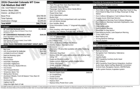 Photos of 2026 Chevrolet Colorado Work Truck for sale in Omaha, NE at Gregg Young Chevrolet of Omaha