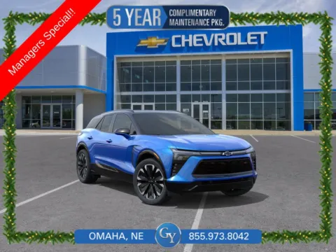 Blue 2025 Chevrolet Blazer EV RS for sale in Omaha, NE