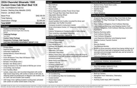 Photos of 2026 Chevrolet Silverado 1500 Custom for sale in Omaha, NE at Gregg Young Chevrolet - Omaha