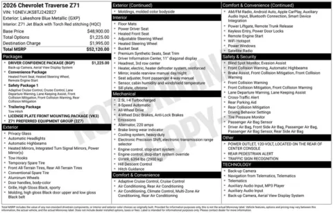 Photos of 2026 Chevrolet Traverse Z71 for sale in Omaha, NE at Gregg Young Chevrolet - Omaha