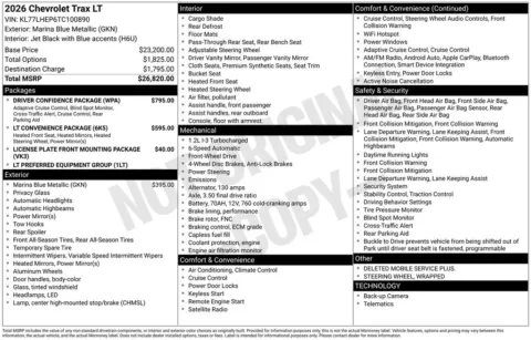 Photos of 2026 Chevrolet Trax LT for sale in Omaha, NE at Gregg Young Chevrolet of Omaha