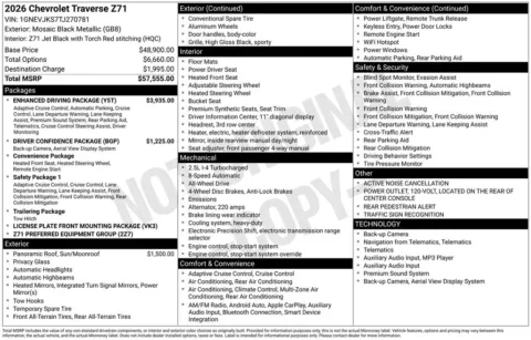 Photos of 2026 Chevrolet Traverse Z71 for sale in Omaha, NE at Gregg Young Chevrolet of Omaha