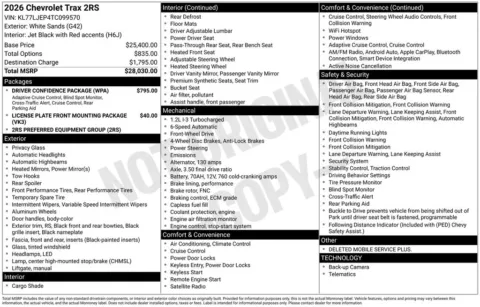 Photos of 2026 Chevrolet Trax 2RS for sale in Omaha, NE at Gregg Young Chevrolet of Omaha