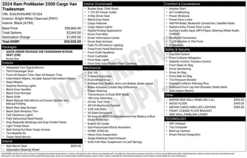 Photos of 2024 Ram ProMaster 2500 High Roof for sale in Omaha, NE at Gregg Young Chevrolet - Omaha