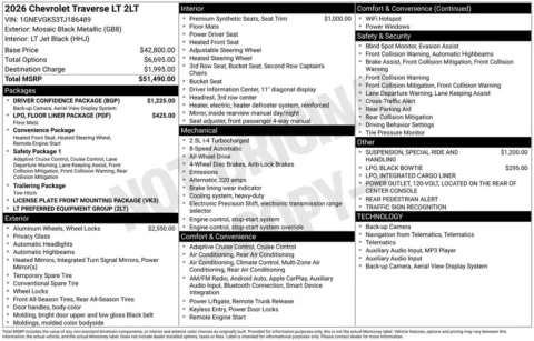 Photos of 2026 Chevrolet Traverse LT for sale in Omaha, NE at Gregg Young Chevrolet - Omaha