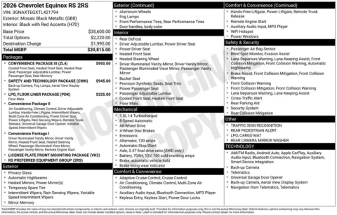 Photos of 2026 Chevrolet Equinox RS for sale in Omaha, NE at Gregg Young Chevrolet - Omaha