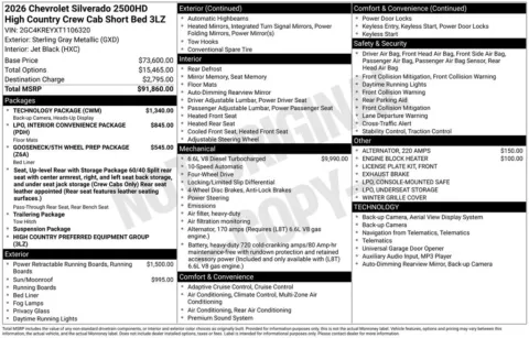 Photos of 2026 Chevrolet Silverado 2500HD High Country for sale in Omaha, NE at Gregg Young Chevrolet of Omaha