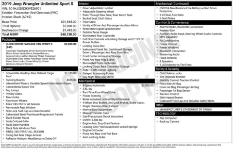 Photos of 2019 Jeep Wrangler Unlimited Sport S for sale in Omaha, NE at Gregg Young Chevrolet of Omaha