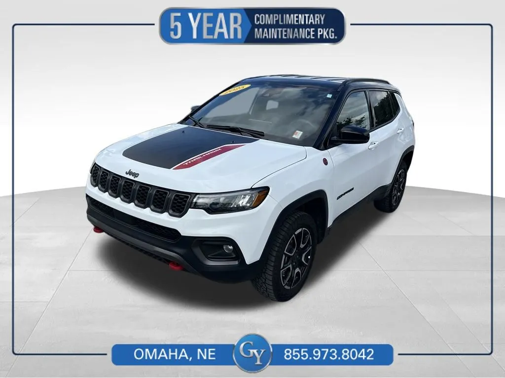 White 2025 Jeep Compass Trailhawk for sale in Omaha, NE