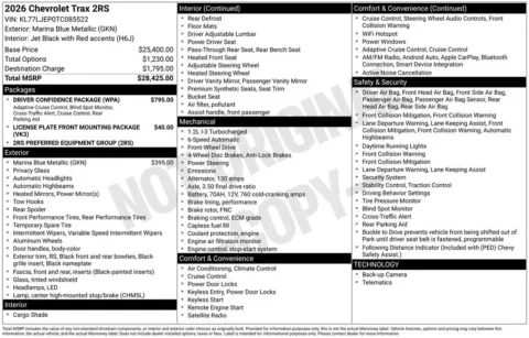 Photos of 2026 Chevrolet Trax 2RS for sale in Omaha, NE at Gregg Young Chevrolet of Omaha