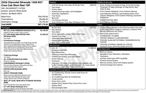 Photos of 2026 Chevrolet Silverado 1500 RST for sale in Omaha, NE at Gregg Young Chevrolet of Omaha