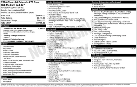 Photos of 2026 Chevrolet Colorado Z71 for sale in Omaha, NE at Gregg Young Chevrolet of Omaha