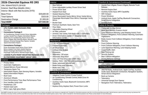 Photos of 2026 Chevrolet Equinox RS for sale in Omaha, NE at Gregg Young Chevrolet of Omaha