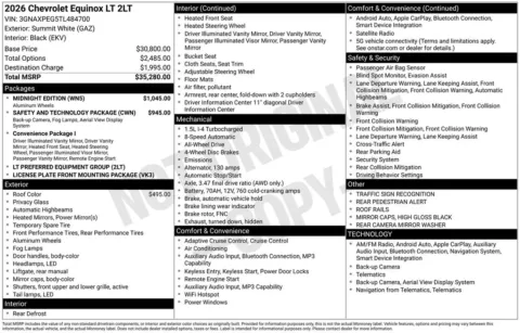 Photos of 2026 Chevrolet Equinox LT for sale in Omaha, NE at Gregg Young Chevrolet of Omaha