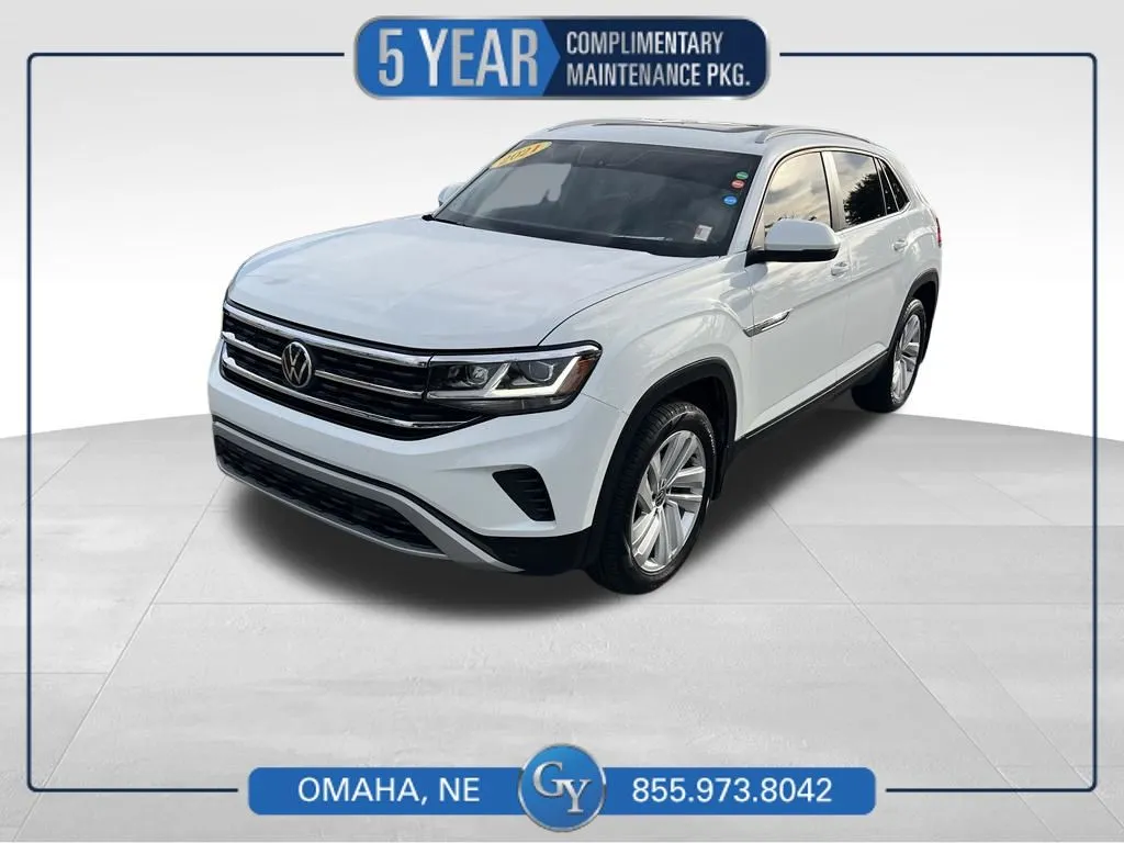 White 2021 Volkswagen Atlas Cross Sport 3.6L V6 SE w/Technology for sale in Omaha, NE