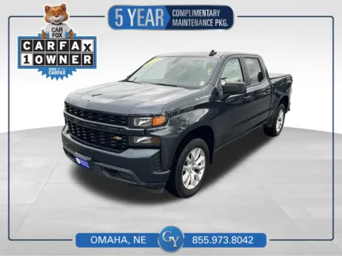 Gray 2021 Chevrolet Silverado 1500 Custom for sale in Omaha, NE