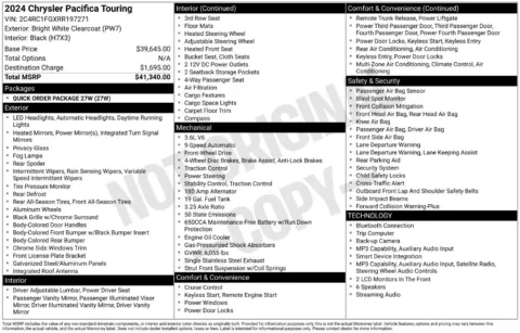 Photos of 2024 Chrysler Pacifica Touring for sale in Omaha, NE at Gregg Young Chevrolet of Omaha