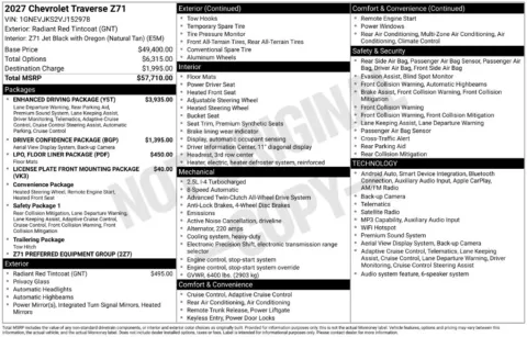 Photos of 2027 Chevrolet Traverse Z71 for sale in Omaha, NE at Gregg Young Chevrolet of Omaha