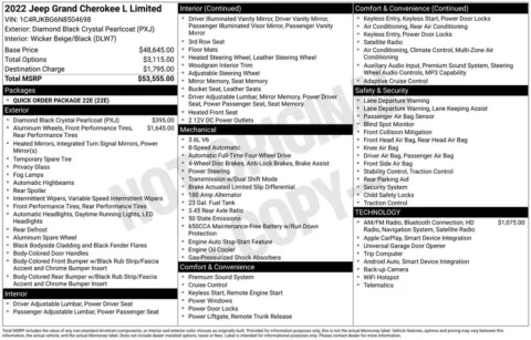 Photos of 2022 Jeep Grand Cherokee L Limited for sale in Omaha, NE at Gregg Young Chevrolet - Omaha