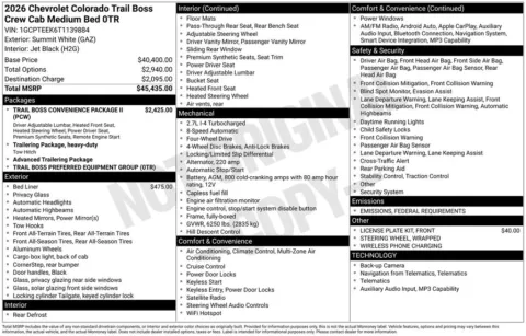 Photos of 2026 Chevrolet Colorado Trail Boss for sale in Omaha, NE at Gregg Young Chevrolet - Omaha